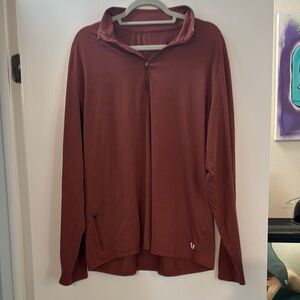 Vuori Ease Performance Half Zip - Current Heather - XL